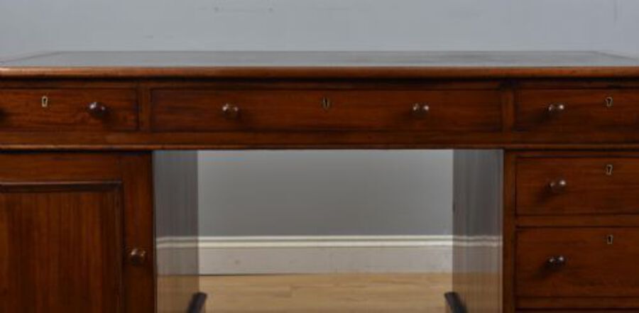 Antique Victorian Mahogany Partners Desk