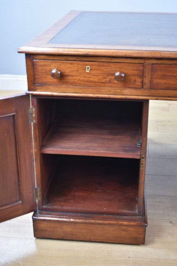 Antique Victorian Mahogany Partners Desk