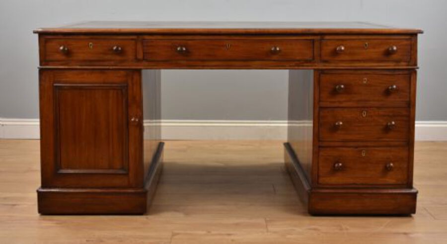 Antique Victorian Mahogany Partners Desk