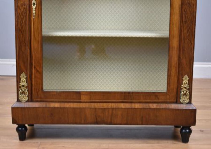 Antique Victorian Walnut and Ormolu Pier Cabinet