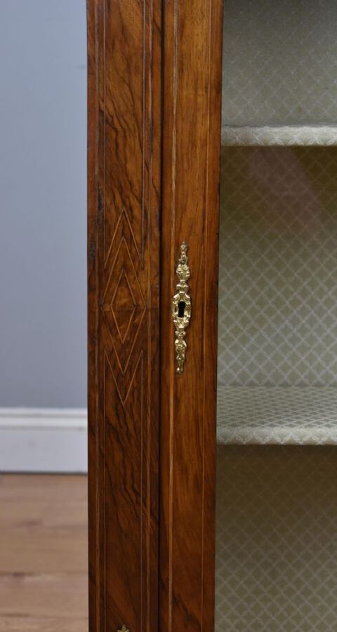 Antique Victorian Walnut and Ormolu Pier Cabinet
