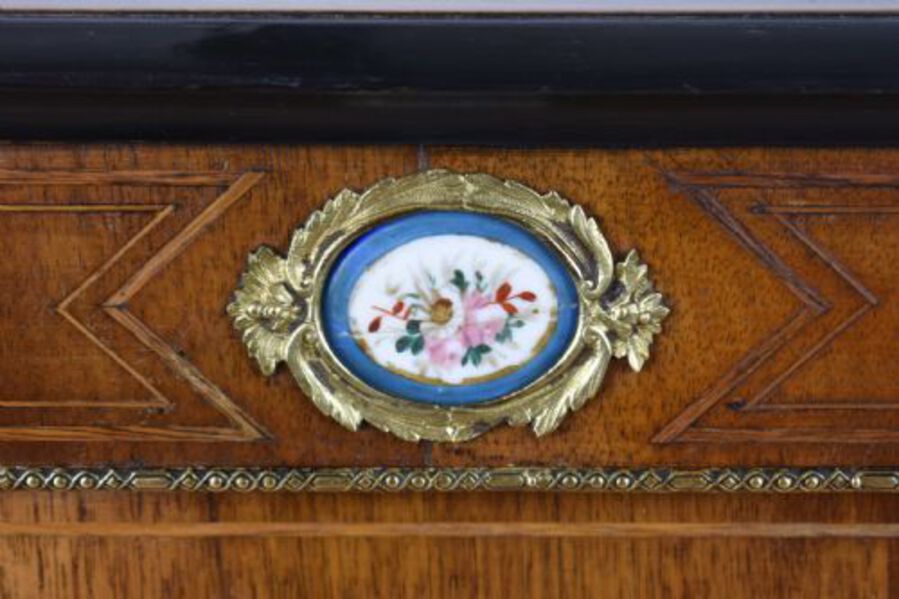 Antique Victorian Walnut and Ormolu Pier Cabinet