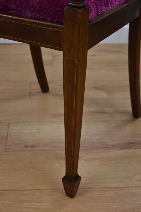Antique Edwardian Inlaid Mahogany Chair