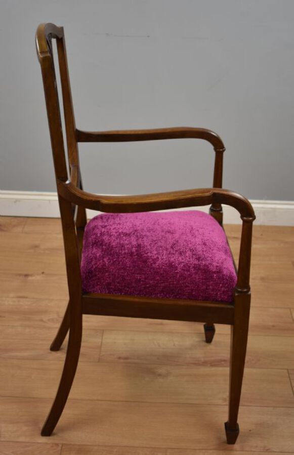 Antique Edwardian Inlaid Mahogany Chair