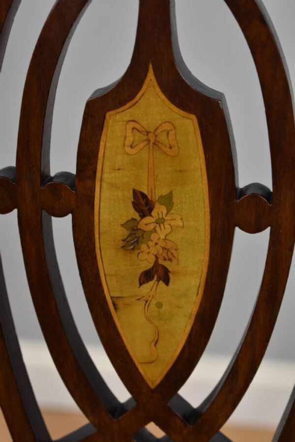 Antique Edwardian Inlaid Mahogany Chair