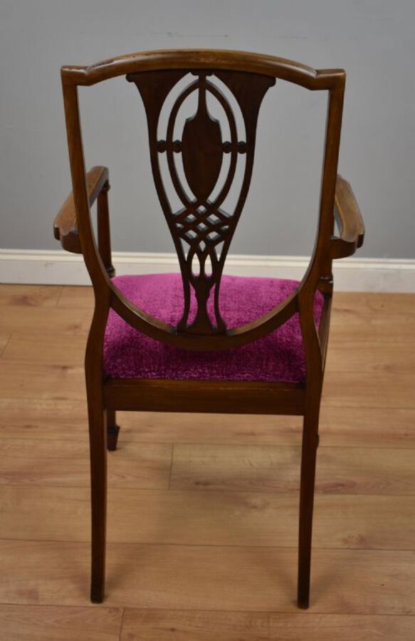 Antique Edwardian Inlaid Mahogany Chair