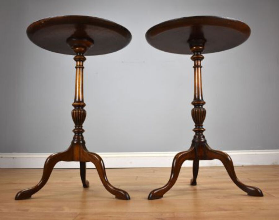 Antique Antique Pair of Mahogany Wine Tables