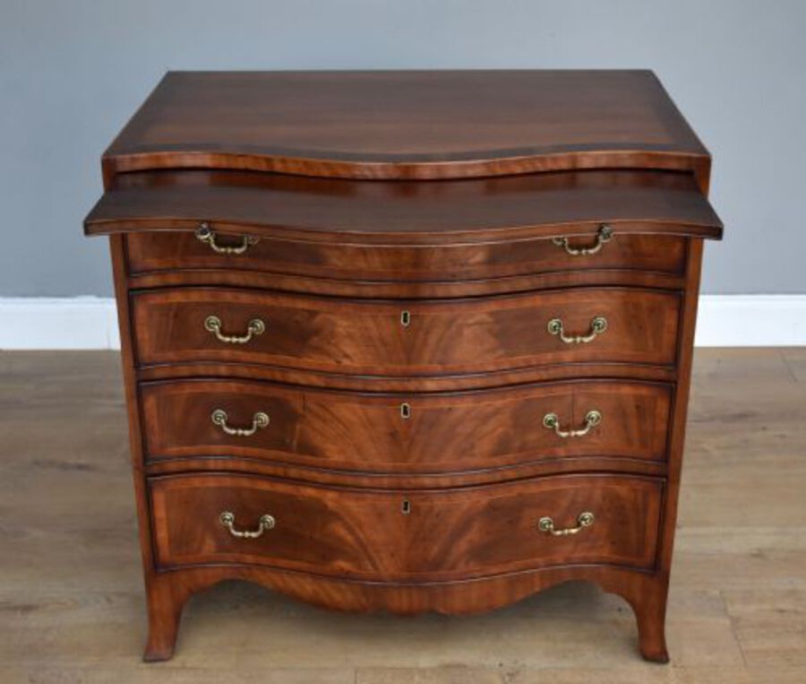 Antique Antique Mahogany Serpentine Chest of Drawers