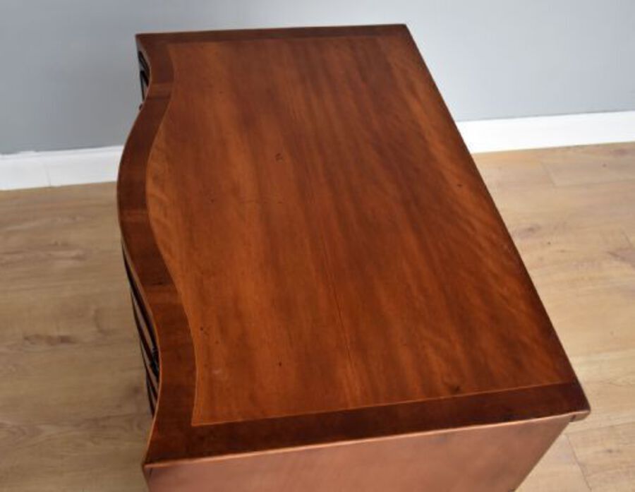 Antique Antique Mahogany Serpentine Chest of Drawers