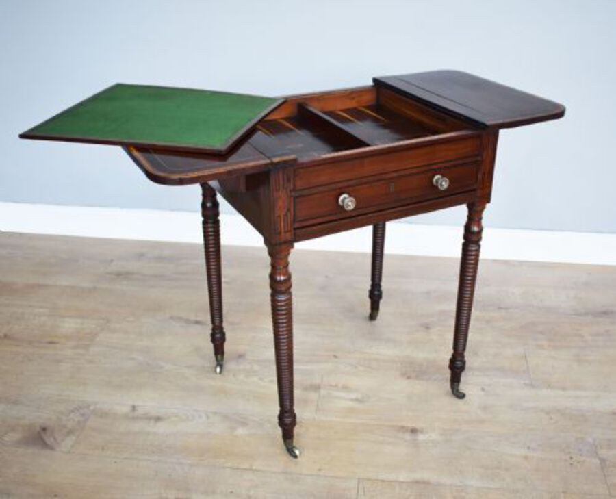 Antique Regency Mahogany Games Table