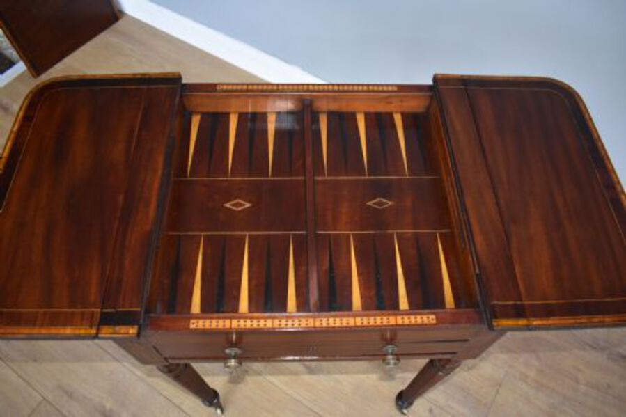 Antique Regency Mahogany Games Table