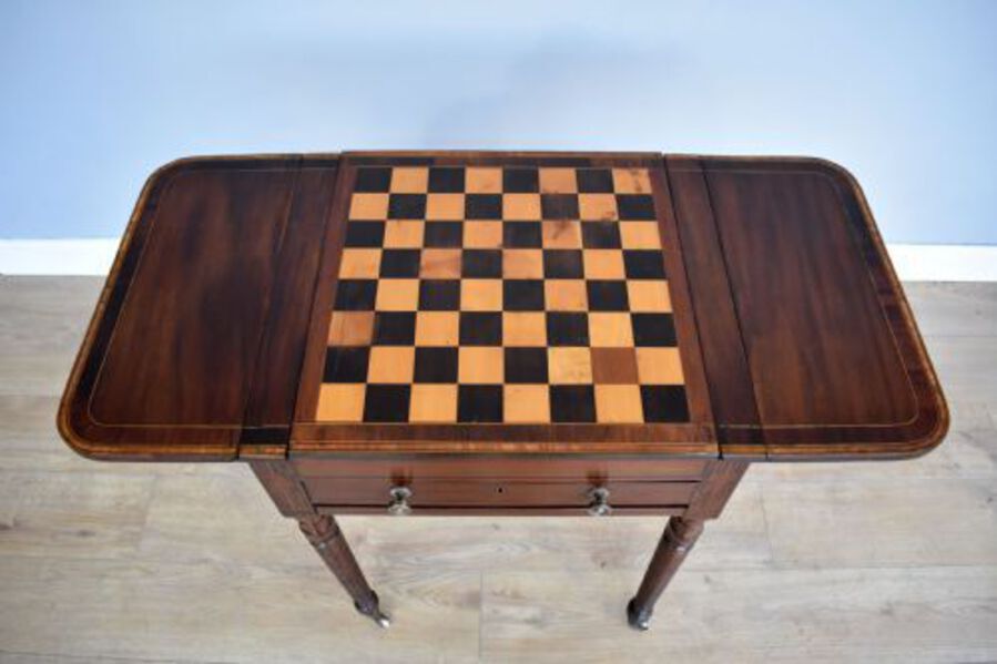 Antique Regency Mahogany Games Table