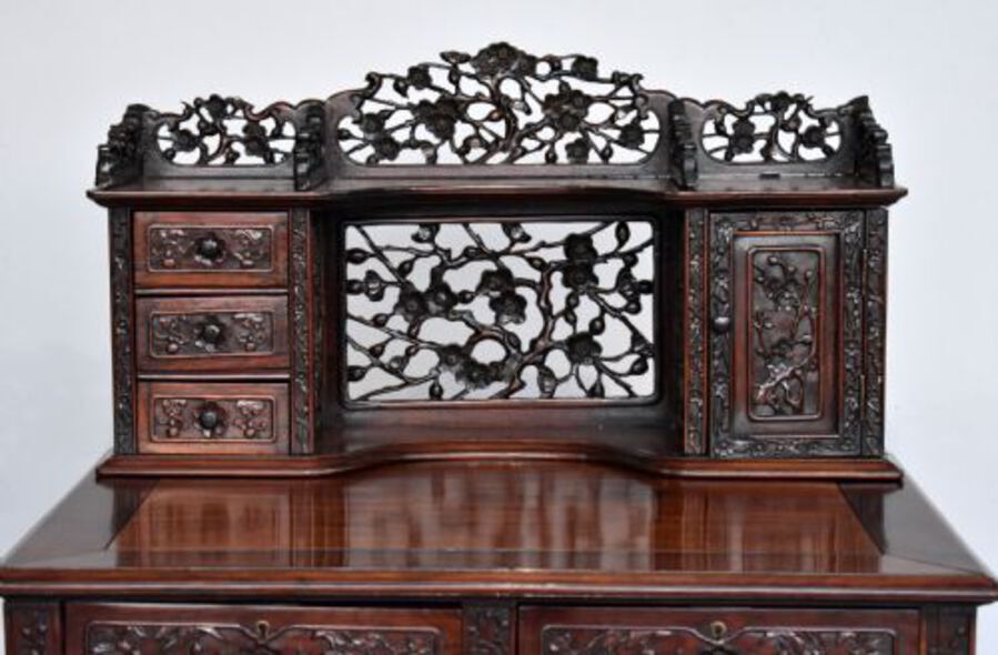 Antique 19th Century Chinese Padouk Wood Desk