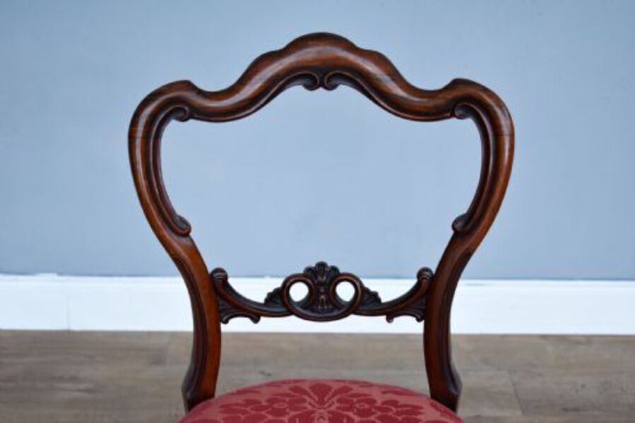 Antique Set of 4 Victorian Rosewood Dining Chairs