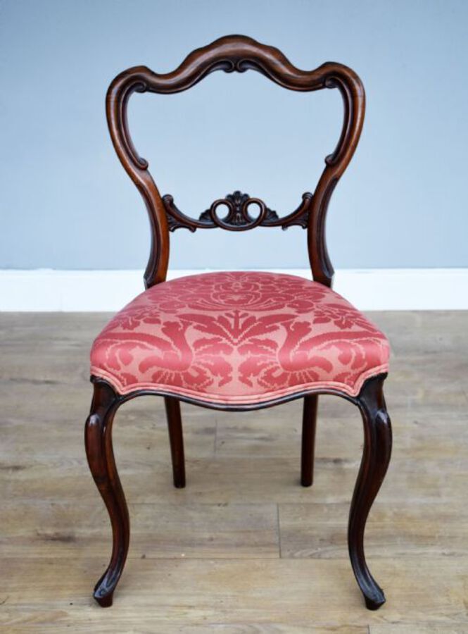 Antique Set of 4 Victorian Rosewood Dining Chairs