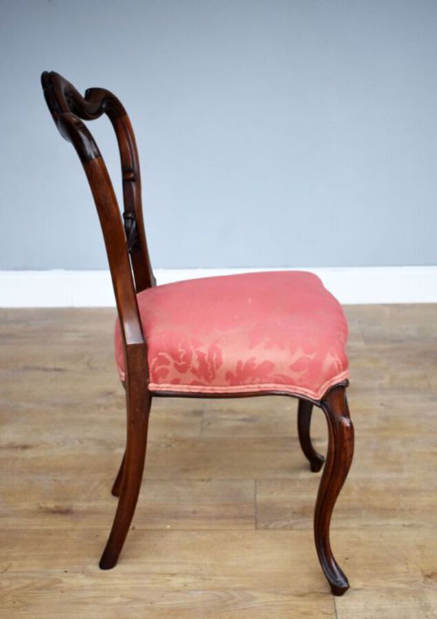 Antique Set of 4 Victorian Rosewood Dining Chairs