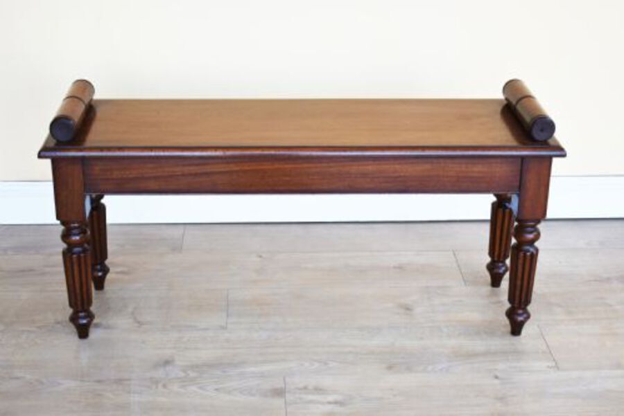 Antique Victorian Mahogany Window Seat