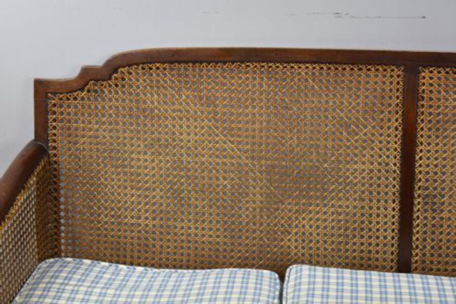 Antique Early 20th Century Mahogany Bergere Sofa