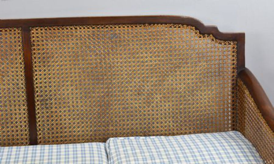 Antique Early 20th Century Mahogany Bergere Sofa