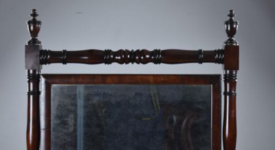 Antique Regency Mahogany Framed Cheval Mirror