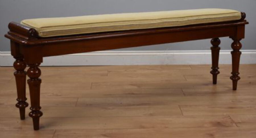 Victorian Mahogany Window Seat/Bench