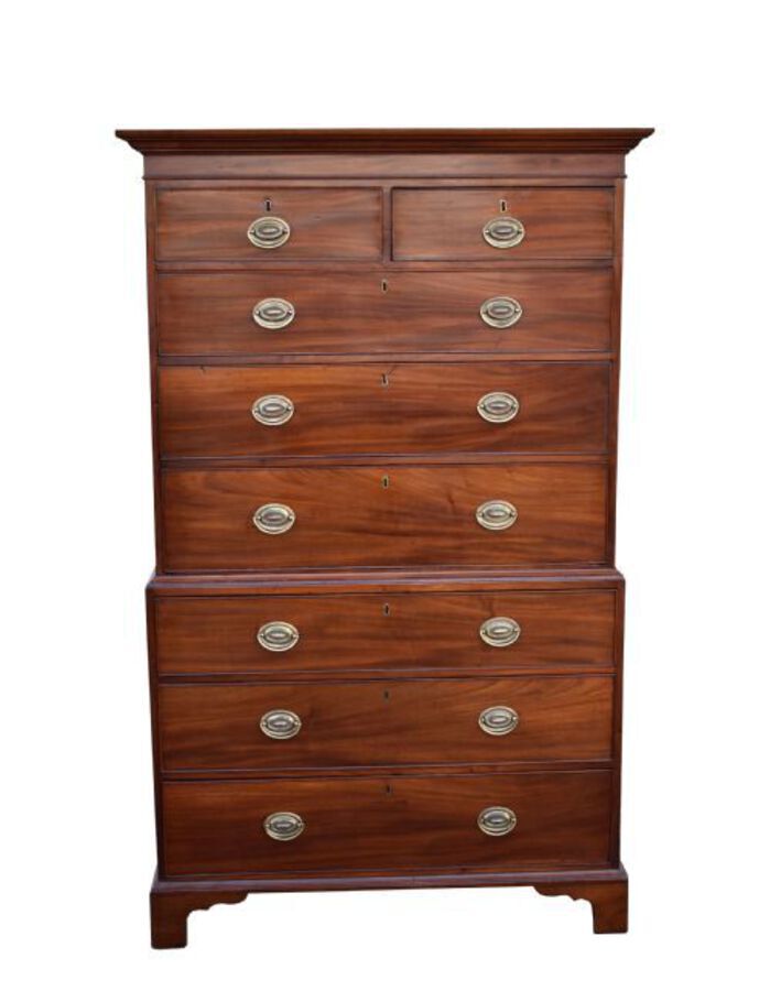 Antique George III Mahogany Chest on Chest