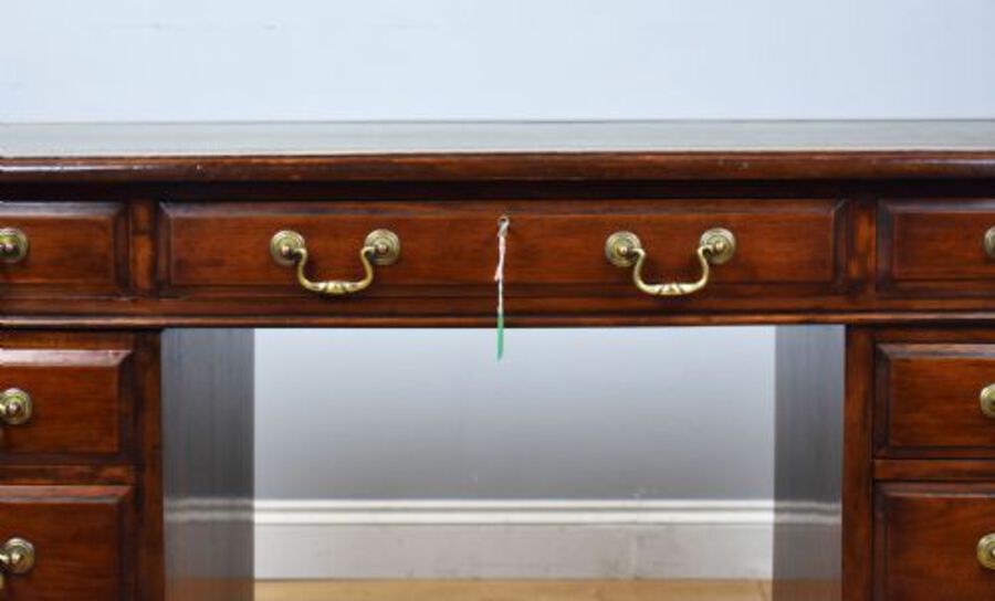 Antique Victorian Mahogany Pedestal Desk