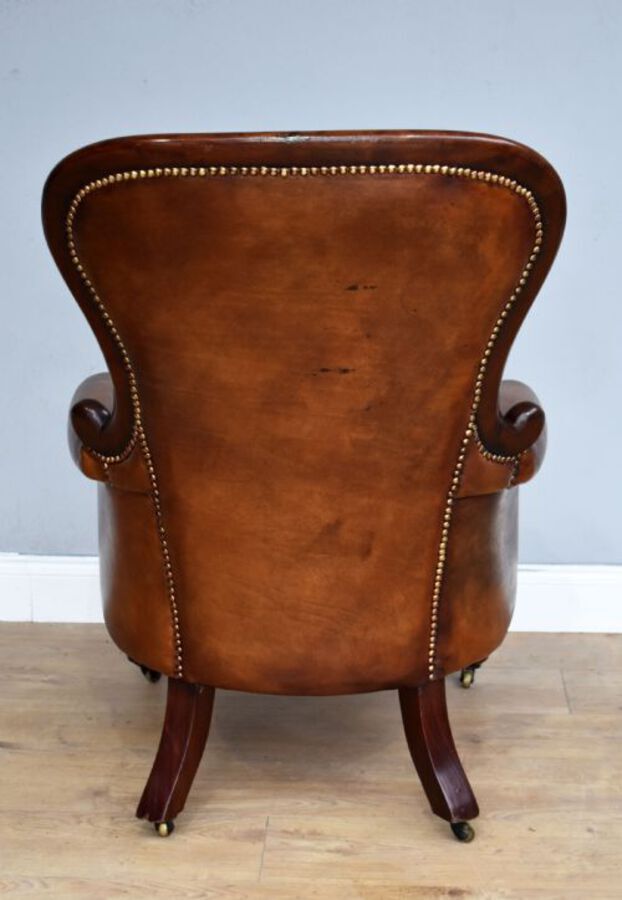 Antique Victorian Leather Armchair