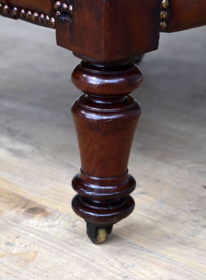 Antique Victorian Leather Armchair