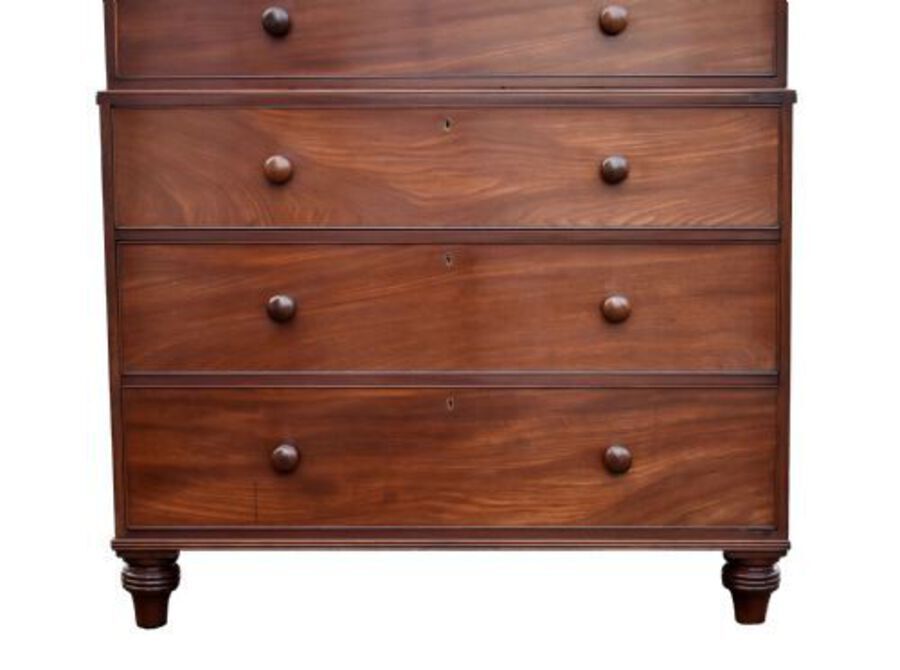 Antique Victorian Mahogany Chest on Chest 