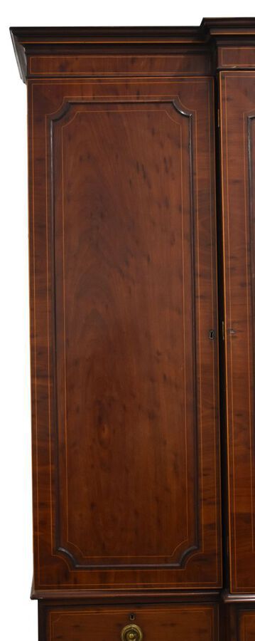 Antique Large Antique Mahogany Breakfront Wardrobe