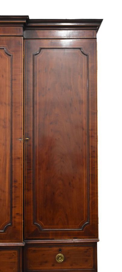 Antique Large Antique Mahogany Breakfront Wardrobe