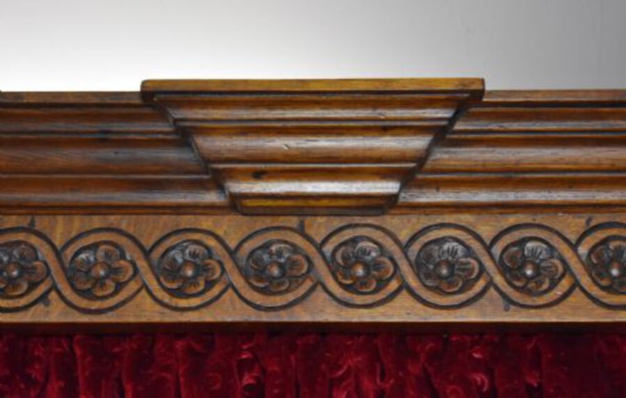 Antique Jacobean Style Carved Oak Four Posted Bed