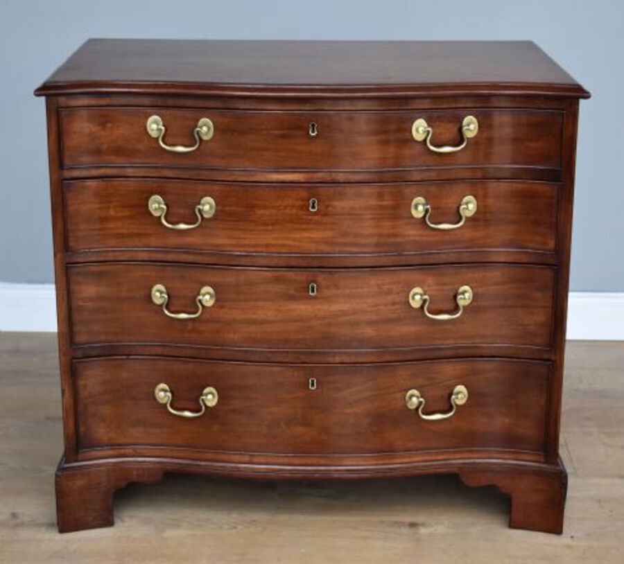 George III Mahogany Serpentine Chest