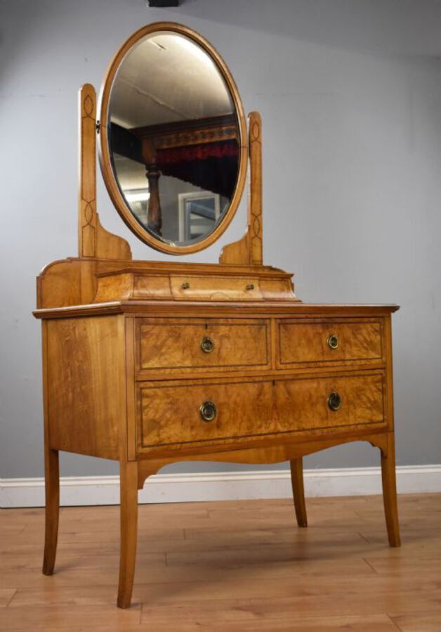Antique Antique Pollard Oak Dressing Table