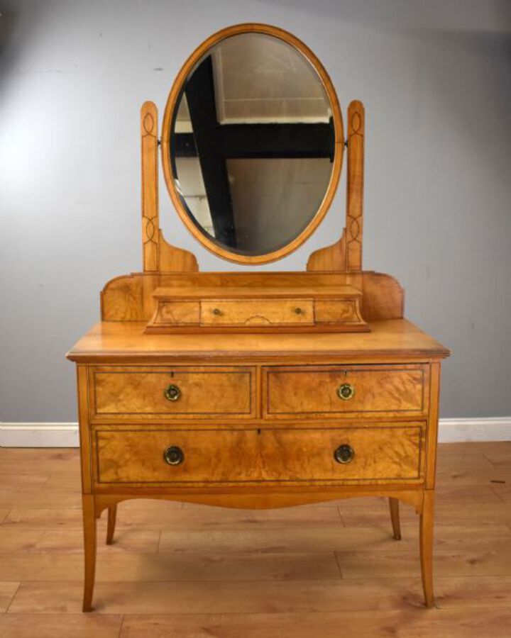 Antique Antique Pollard Oak Dressing Table