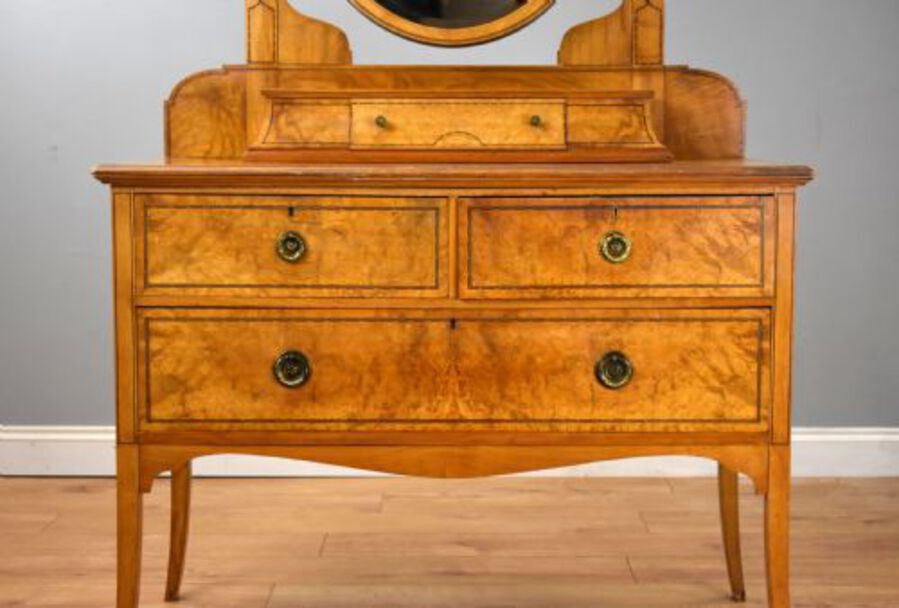 Antique Antique Pollard Oak Dressing Table