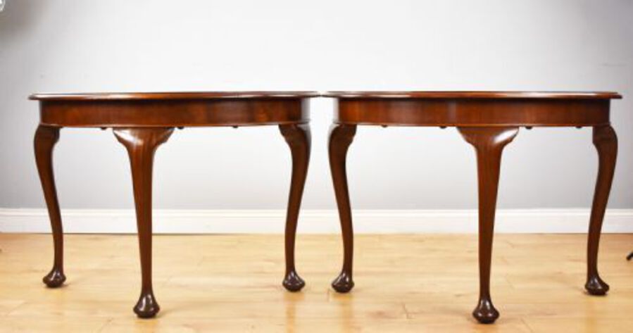 Antique Pair of Antique Walnut Console Tables