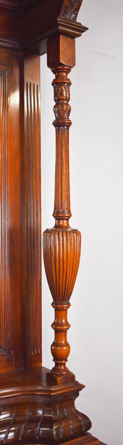 Antique Victorian Walnut Mirror Back Sideboard