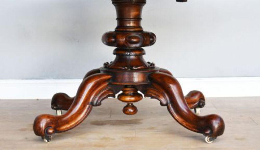 Antique Victorian Burr Walnut Breakfast Table