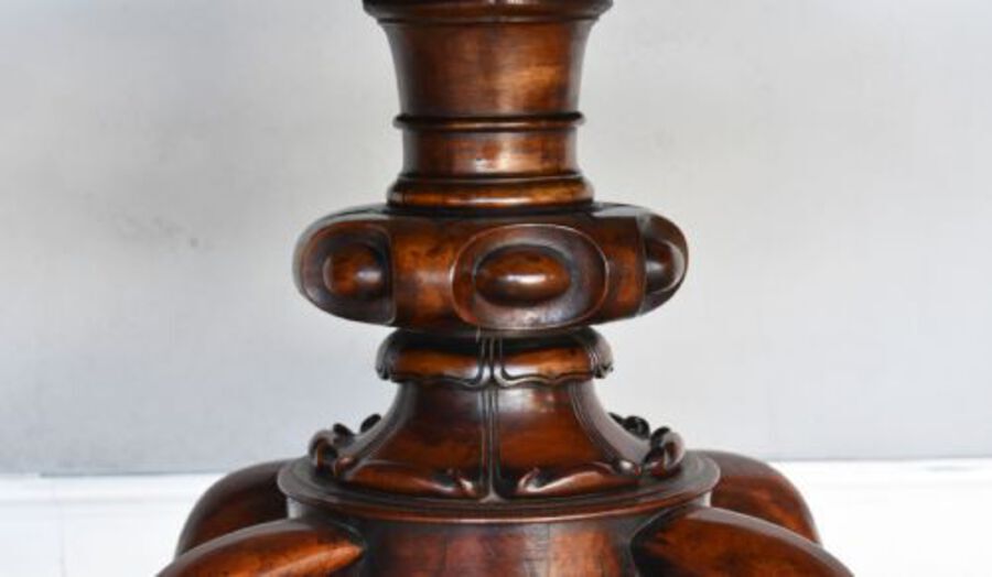 Antique Victorian Burr Walnut Breakfast Table