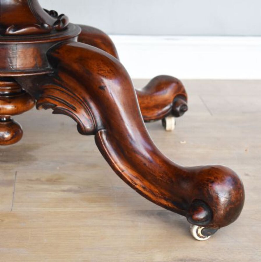 Antique Victorian Burr Walnut Breakfast Table