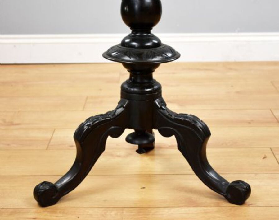 Antique Victorian Walnut Inlaid Chess Table