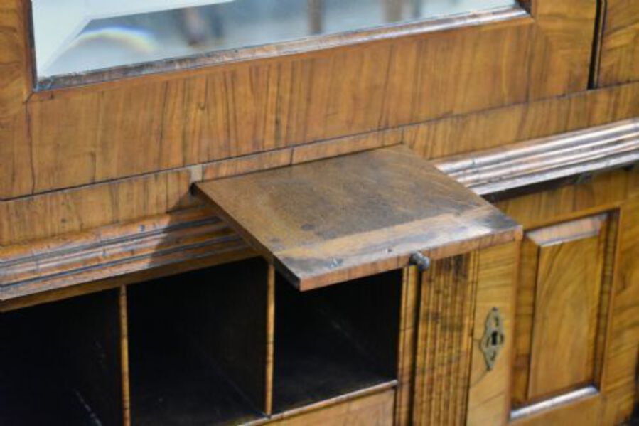 Antique George II Walnut Bureau Bookcase