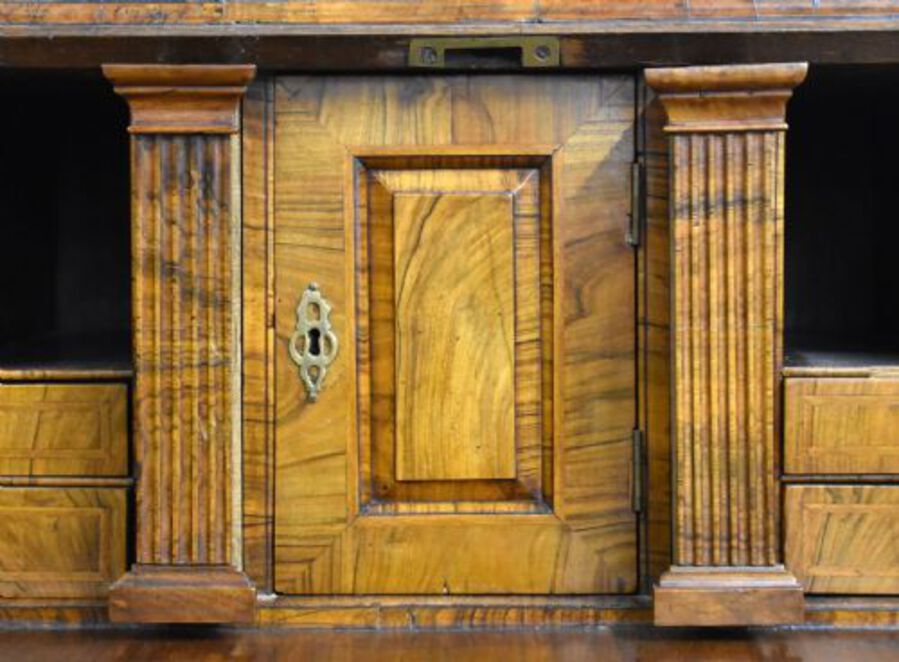 Antique George II Walnut Bureau Bookcase
