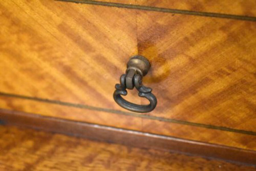 Antique Edwardian Satinwood Carlton House Desk