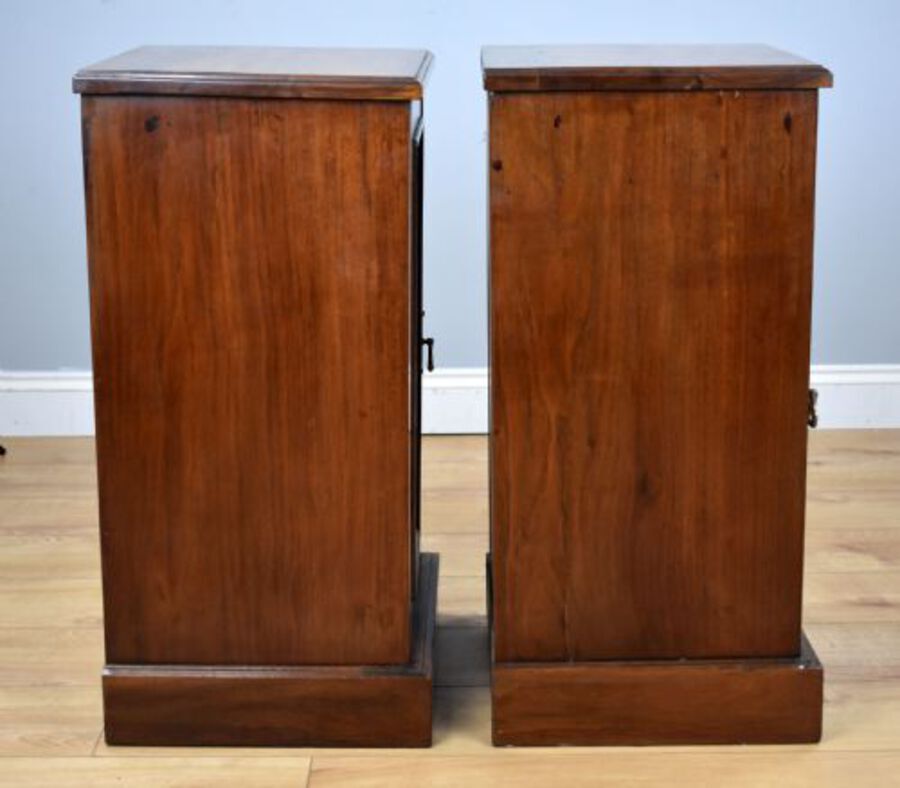 Antique Pair of Victorian Walnut Bedside Cabinets