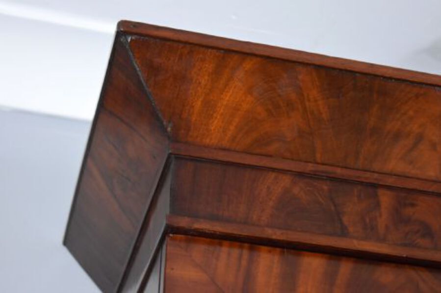 Antique Early Victorian Flame Mahogany Bookcase
