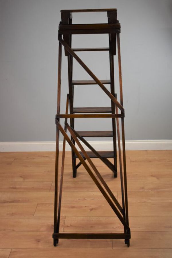 Antique Late 19th Century Hatherley Pine Step Ladders