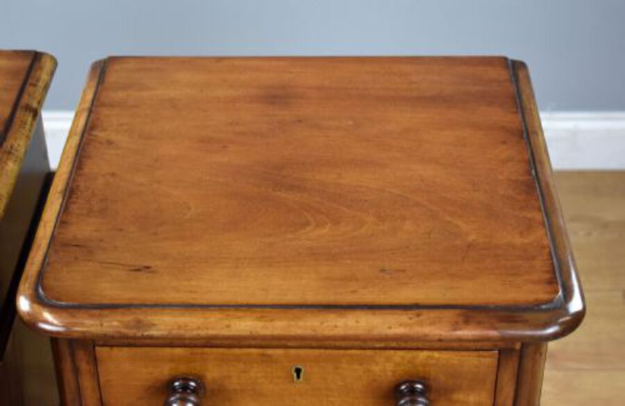 Antique Pair of Victorian Mahogany Bedside Chests